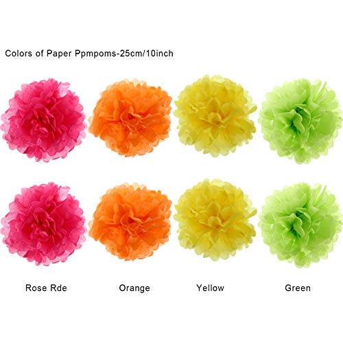 16 Pieces Fiesta Party Decorations Hispanic Heritage Month Decorations, 1 Serape Table Runner, 6 Colorful Paper Fans Round Wheel Disc, 8 Pom Poms Flowers, 1 Felt Papel Picado Banner For Cinco De Mayo #TOP3