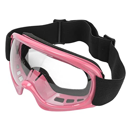 HEEPDD Occhiali da Sci per Bambini, Leggeri e Professionali, Antivento, Antipolvere e Protezione UV400, Compatibili con Casco, per Moto, Snowboard e Ciclismo - Rosa