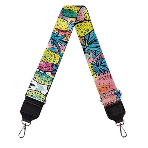 Image of TODIYADDU Tropical Pineapple Mango Straps for Handbags Firm Crossbody Straps Novelty Wallet Strap Women Wide Strap Purse for Handbag Outdoor Travel Fit for Canvas Bag Computer Bag