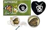 Butterfly Love Wish Pearl Kit Chain Necklace Kit Pendant Cultured Pearl in Kit Set with Stainless Steel Chain 16'