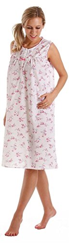 Lady Olga Poly Cotton Sleeveless Summer Nightie 24317 Pink 26-28