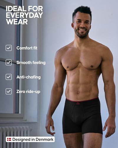 Image of DANISH ENDURANCE 3 Pack Bamboo Viscose Boxer Briefs, Breathable Men's Underwear