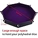 SIQUK Double Sided Dice Tray Folding Octagon Dice Tray PU Leather Dice Rolling Holder
