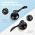 KNOBWELL 2 Pack Matte Black Door Lever Privacy Door Knobs, Black Interior Door Handles for Bathroom/Bedroom, Wave Style Reversible for Right/Left