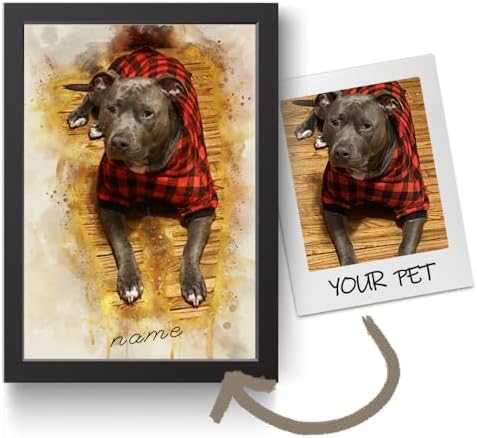 Custom Watercolor Portrait Poster Prints with Your Photos, Personalized Watercolor Canvas Wall Art for Living Room Decor, Customizable Modern Wall Funny, A4 (11.7 * 8.3 inches)