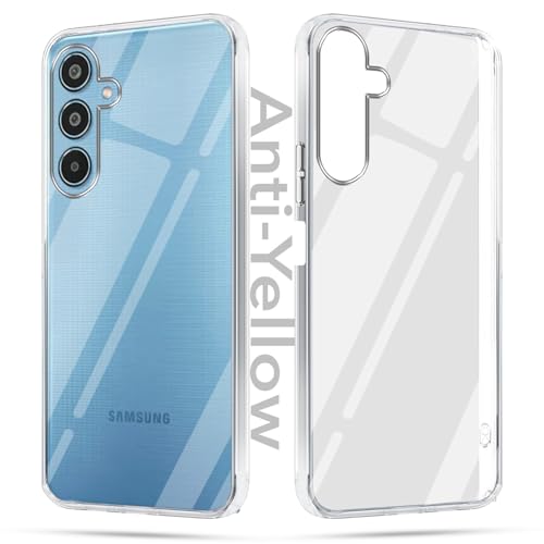 Image of Jkobi Lifetime Anti-Yellow Clear Back Cover Case for Samsung Galaxy M35 5G (Sleek Hard Crystal | Shockproof and Camera Protection)