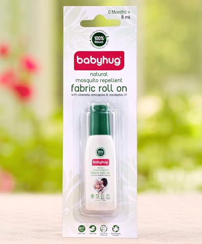 Image of Babyhug Natural Mosquito Repellent Fabric Roll On Pack of 2 (2 x 8ml) - 0 Months+