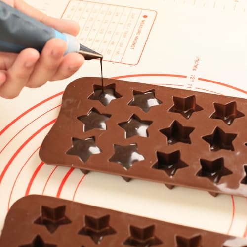 Dacthuw Small Star Chocolate Molds Silicone, Food Grade Silicone Candy Molds for Bite Size Gummy/Jelly/Fruit Snacks, 15 Cavities Mini Star Mold for Soap/Candle/Wax Melt, 2 Pcs by Dacthuw - Image 4