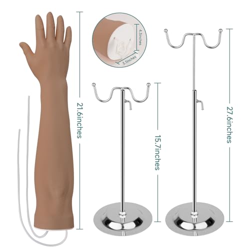 Image of Phlebotomy Practice Kit, IV Practice Arm with Veins, Blood Draw & Venipuncture Training for IV Insertion Practice, IV Injection Practice Kit for Medical Education