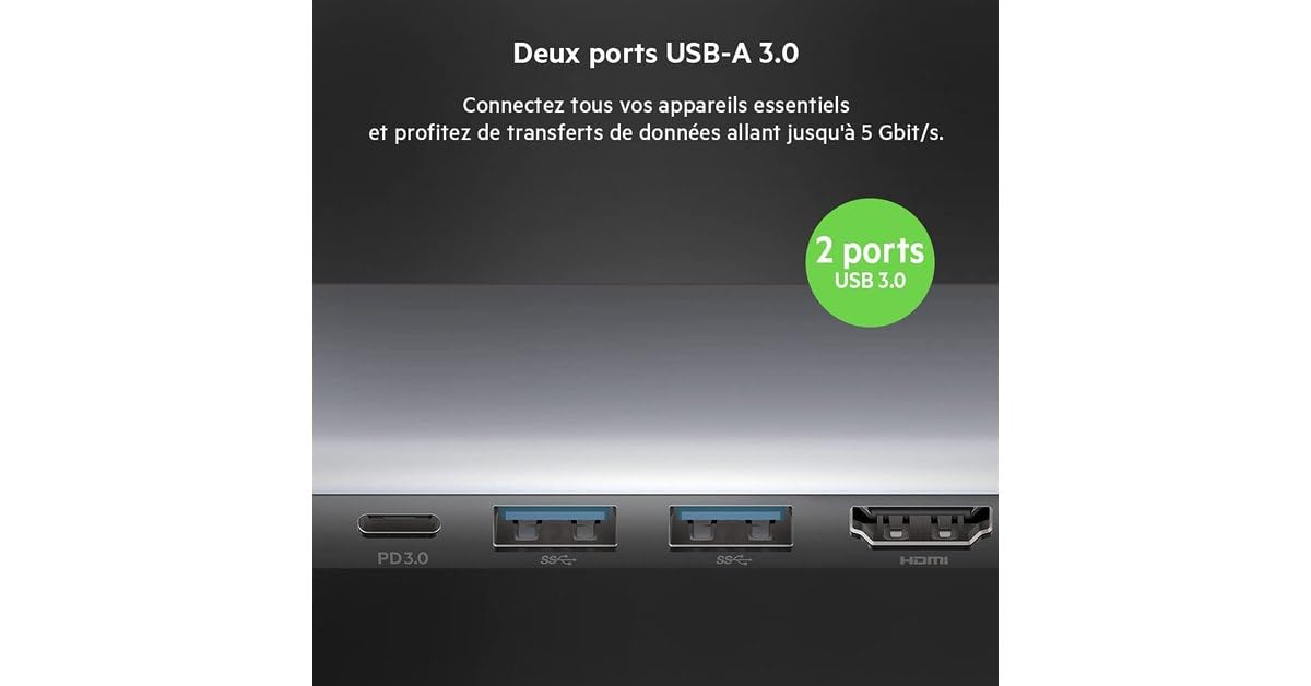 Belkin - Hub USB-C multiporta 7 in 1 (con HDMI 4K, USB-C, 2 USB-A, porta audio da 3,5 mm, slot per SD 3.0 e Micro-SD 3.0, per MacBook Pro, MacBook Air, iPad Pro, XPS e altri)