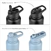 Gourde Isotherme VINSUN 1L En Inox – Avec Paille Et Ouverture Large – Garde Le Chaud/froid, étanche Et Sans BPA