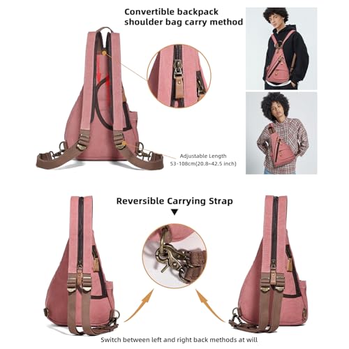 KL928 Sling Bag - Small Crossbody Backpack Shoulder Casual Daypack Rucksack for Men Women3