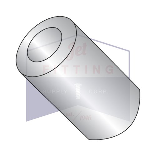 1/4" OD Round Spacers / #6 x 1/4" / Brass/Nickel/Outer Diameter: 1/4" | Hole Size: #6 | Length: 1/4" (Quantity: 500 pcs)