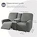 88JUNYh Recliner Chair Covers 8PCS/Set Recliner Sofa Covers All-Inclusive Loveseat Center Console Design Elastic 2 Seater Couch Slipcovers(Black)