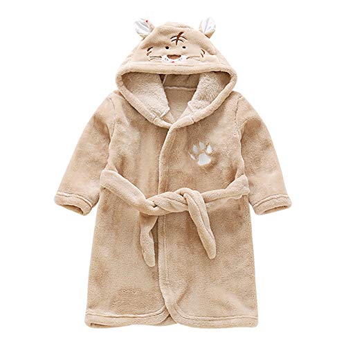Miyanuby Baby Jungen Mädchen Bademantel Weicher Flanell Langarm Tier Hoodie Morgenmantel Nachtwäsche Homewear für Kinder Baby Jungen Mädchen Geschenk Cover