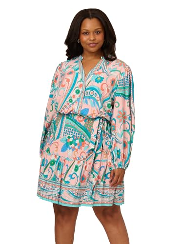Image of Adrianna Papell Printed Short Dress