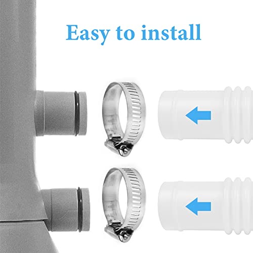 Pool Pump Replacement Hose For Intex - 1.25" Diameter Accessory 59" Long (2 Pack) #TOP5
