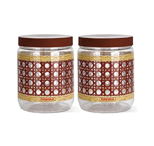 Image of Nayasa Sparkle Containers, 1900 ML (Set of 2), Brown