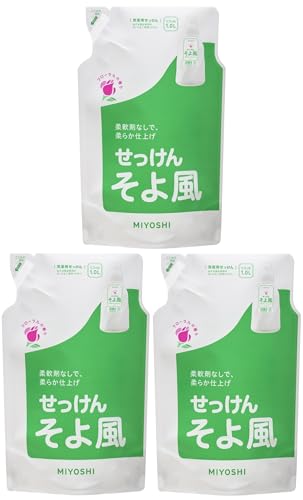 ミヨシ石鹸 液体せっけん そよ風 花束の香り 詰め替え用 1000ml 【x3個】