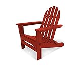 POLYWOOD AD5030CR Classic Folding Adirondack Chair,Crimson Red