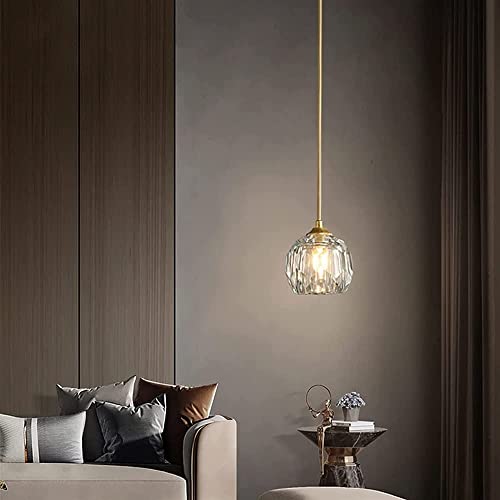 Chandelier MODIAL postmoderne or brossé avec hauteur réglable