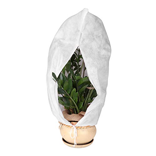 GARDENIX Pflanzenschutz Winter Kübelpflanzensack, Frostschutz Schutzhaube, Winterschutz, mit Reißverschluss und Zugband 100x140 cm