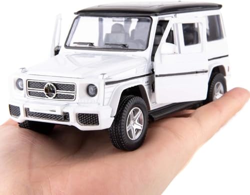 Image of PLUSPOINT Diecast 1:36 Scale Benz G-63 Model Car Pull Back Action G Wagon Vehicle Alloy Simulation Supercar with Openable Doors Lights and Sound Toy for Kids and Collectors for Play & Display Gift 3+