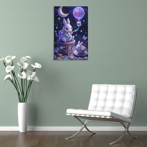 Impression sur toile lapin décoration murale affiche moderne 40x60