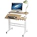 soges Bureau,Postes de Travail informatiques,Mode Multi-usages Convient pour Les Positions Assise et Debout,Hauteur réglable,avec roulettes,80x40CM
