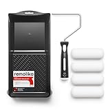 Remolika 6-Piece 4” Mini Foam Paint Roller Kit - Made in Italy, High-Density Foam Paint Roller Covers, Roller Frame, and Paint Tray, for Professional, Smooth Finish