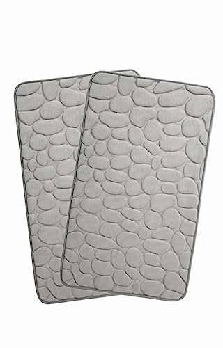 Rivben SL Pack 2 Alfombras Baño - Alfombra Baño - Alfombra Baño Secado Rapido - Alfombra Baño Antideslizante - Alfombrilla Baño - Alfombra - Felpudo - Dormitorio - Cocina - Recibidor