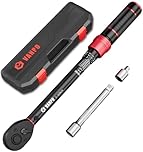 VANPO 3/8” Chiave Dinamometrica 5-60Nm, 72 Dente Moto e Bici Set di Chiavi Dinamometriche 3 Pezzi con 125mm Barra di Prolunga, Adattatore da 3/8"-1/4", per Cambio Candela Auto