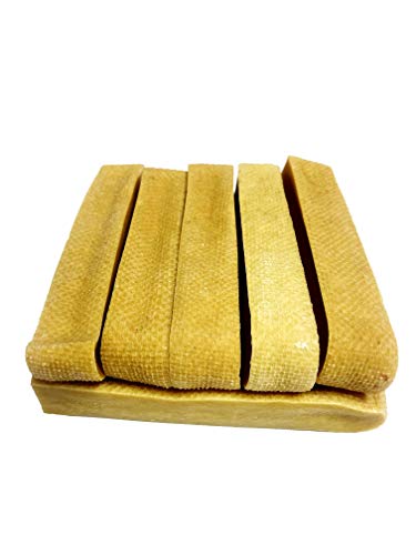 Durkha Jumbo Size, Himalayan Yak Cheese Chews for Big Dogs | Hard Natural Long Lasting Chew Made from Yak & Cow Milk | Great for Aggressive Chewers | Does Not Stain Carpets or Furniture. (6 Pack)