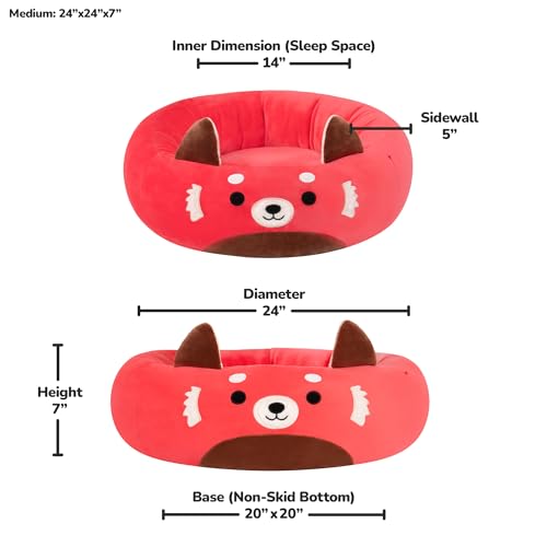 image for Squishmallows Original 24-Inch Cici The Red Panda Pet Bed - Medium-Siz