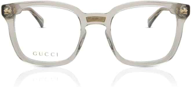 Amazon.com: Gucci Rectangular Eyeglasses GG0184O 005 Transparent