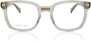 Gucci Rectangular Eyeglasses GG0184O 005 Transparent Gray 50mm 0184