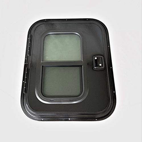 Vintage Technologies FC04 RV Teardrop Driver's Side Black Exterior/Black Interior Foam Core Trailer Door 26