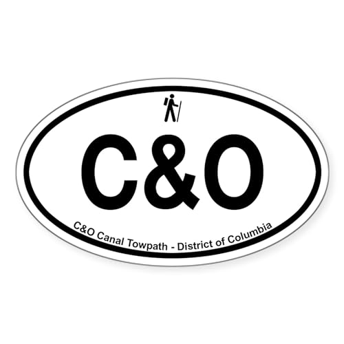 CafePress C&Amp;O Canal Towpath Oval Bumper Sticker Car Decal
