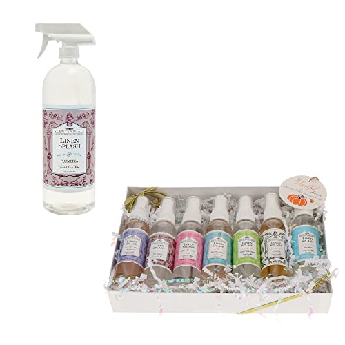 Scentennials Plumeria 32Oz Linen Spray And 2Oz Linen Spray Sample Pack (Bundle) #TOP15
