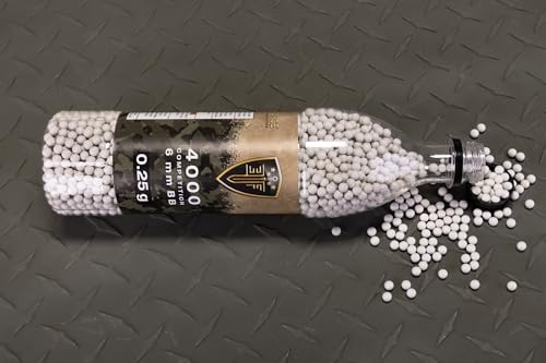 Elite Force Premium Competition 6mm Airsoft BBS Ammo, 4000 Count, .25 Gram