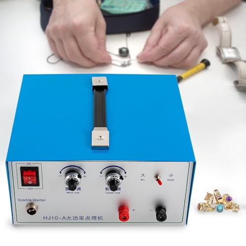 Punktschweißgerät,100A Gold Silber Schweißgeräte Schmuck Pulse Spot Welder Welding Machine Einstellbare Schweißgeschwindigkeit 500W