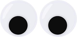 Large Googly Eyes, 2 Pcs 5 Inch Wiggle Googly Eye Self Adhesive Giant Plastic Wiggle Eye Black White Round Eyes for Crafts DIY Supplies Christmas Tree Decoration