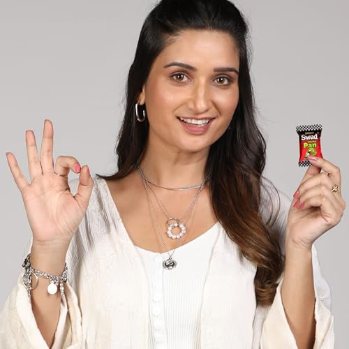 Swad Mixed Chocolate Candy Jar | Meetha Pan, Imli, Coffee,Kacha Aam, Orange + Vitamin C (200 Candy)