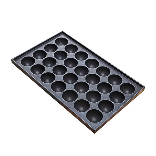 Ipetboom 1 Pieza Bandeja para Hornear Antiadherente de Aluminio con Huecos para Bolas de y Huevos de Utensilio de Cocina para Culinarias con Amigos y Familia