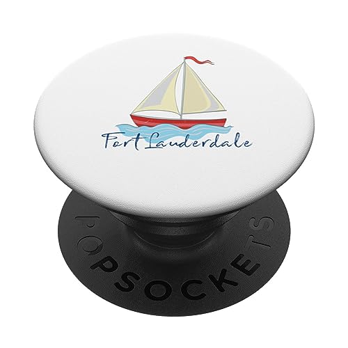 Fort Lauderdale Sailing Sail Boat Nautical Marine Coastal PopSockets Standard PopGrip