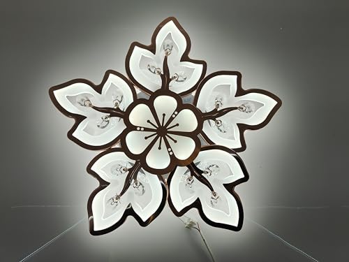 Image of swanart Elegant Floral LED Ceiling Light - Artistic Flower Design Lighting for Living Room, Bedroom, Hallway - Stylish and Modern Home Decor Accent