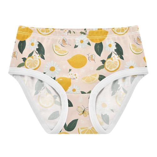 Girls Underwear Soft Cotton Lemon Kids Panties in Sizes 2/3t, 4t, 5t, 6 and 8