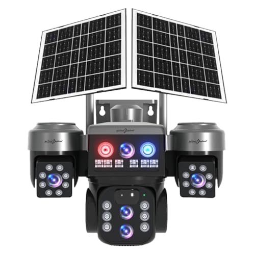Image of Active Pixel 4G Solar Powered 4MP CCTV 10X Zoom, Triple Camera | PTZ 360 Wireless Outdoor Security Camera | Motion Detection, SIM Card Slot, 2-Way Audio, IP66 Waterproof - G16 (3Cam 10x Zoom)