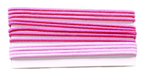 FreshFunkyFashion Un must have- Multipack di 12 – Light, fascia per capelli di qualità scuro & rosa fucsia (ZX145)