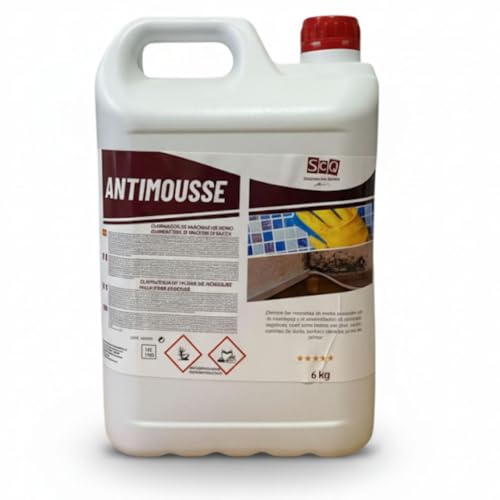 Limpiador antimoho 6kL - Elimina manchas de moho paredes, quita manchas humedad y suciedad orgánica, Elimina moho en juntas azulejos, baldosas, silicona, ducha, antimoho para baño,Paredes.